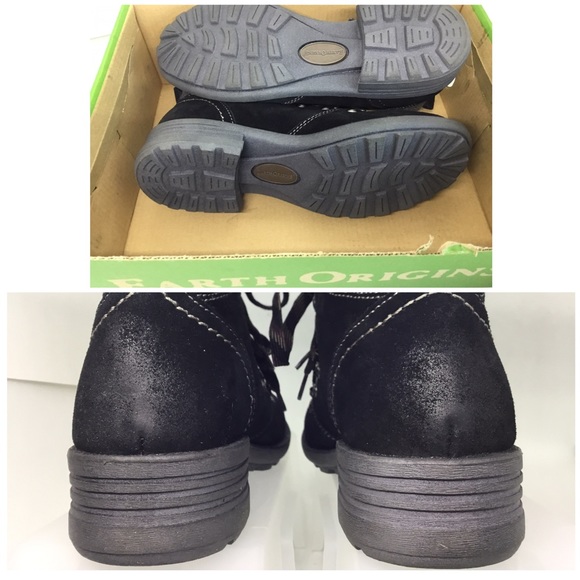 Earth Origins Women’s Black Cow Suede Ankle Boots - Picture 6 of 8